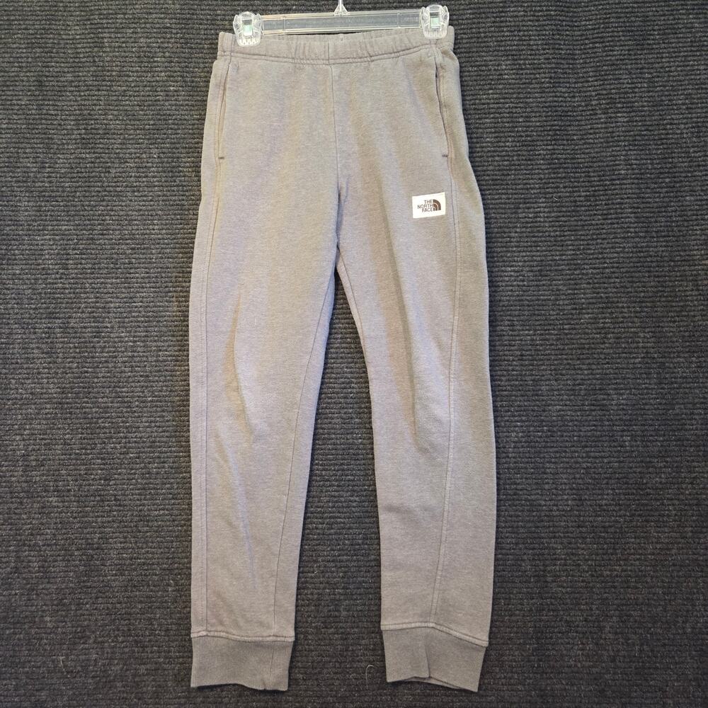 The North Face Gray Jogger Sweatpants Teen Boys Youth Large 12 Logo Fleece
